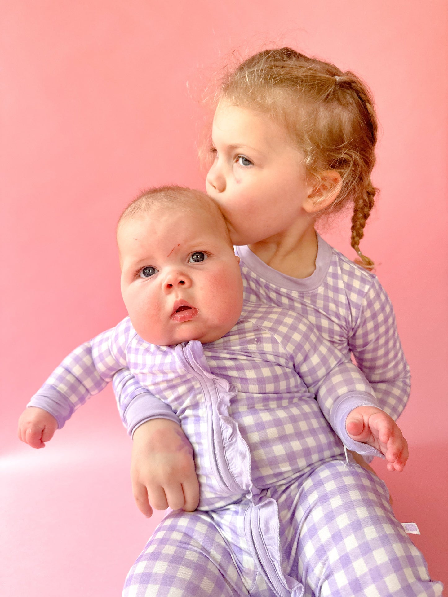 Purple Gingham PJ Set