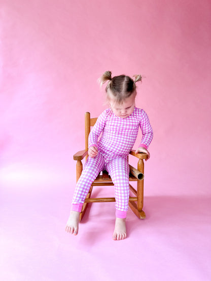 Hot Pink Gingham PJ Set