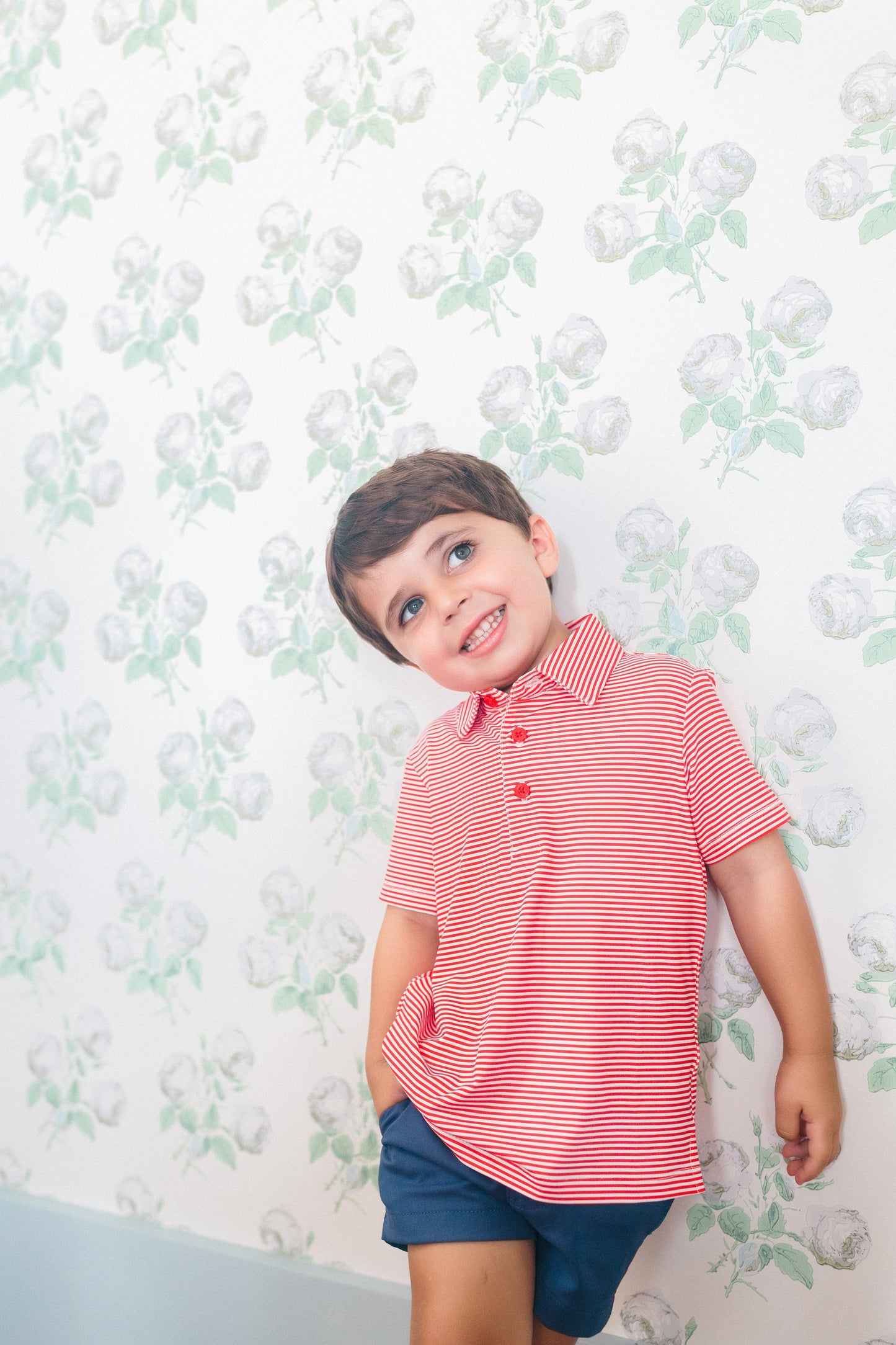 Red Stripe Boys' Polo