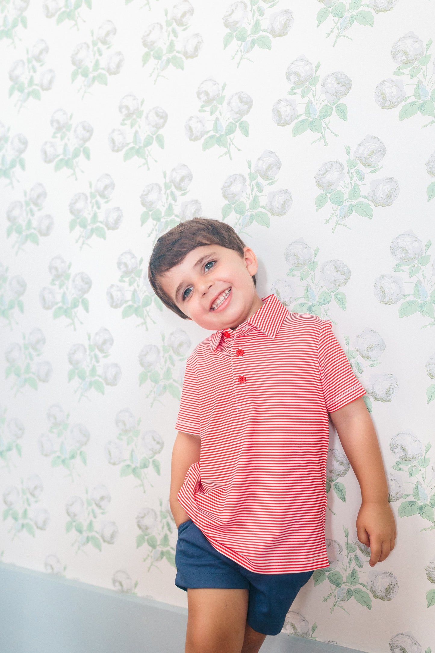 Red Stripe Boys' Polo