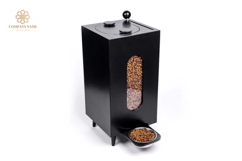 🍲Mid-Century Modern Dog Kibble Dispenser: Fresh, Perfect Portions