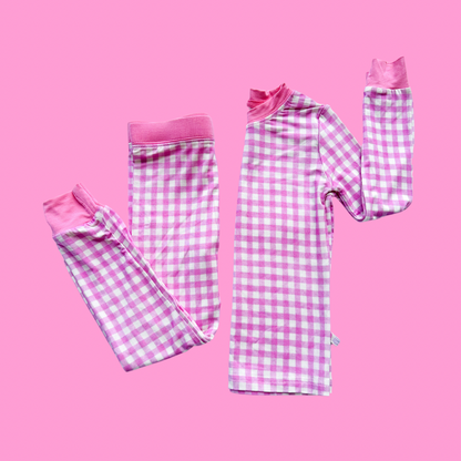 Hot Pink Gingham PJ Set