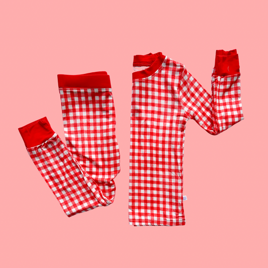 Red Gingham PJ Set