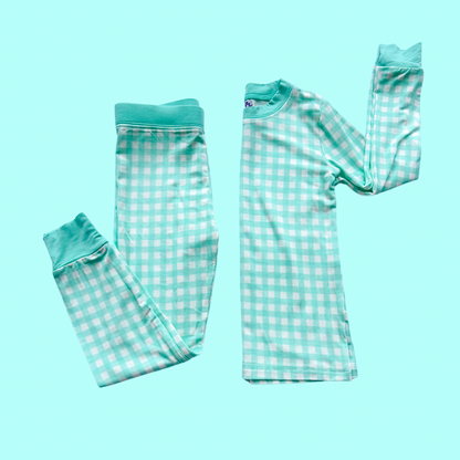 Mint Green Gingham PJ Set