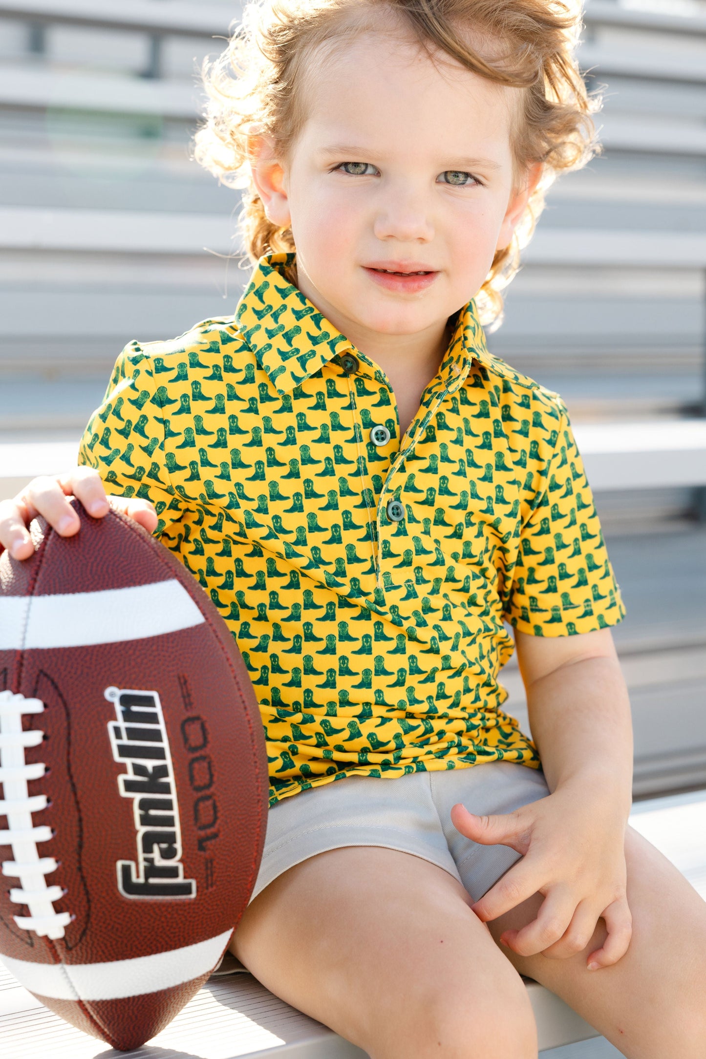 Green and Yellow Boots Boys' Polo